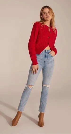 Favorite Daughter The Valentina Super High Rise Cigarette Ankle Jeans in Malibu thumbnail 1