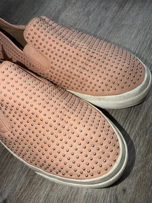 Coach Maggie Studded Slip On Sneakers Blush Pink Leather Shoes Women’s 10B thumbnail 5