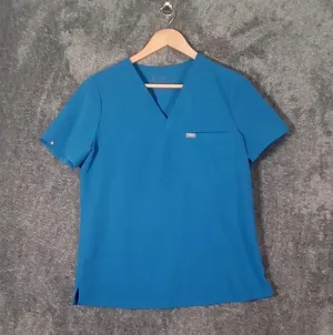 Figs Catarina scrub women's top blue size Medium thumbnail 1
