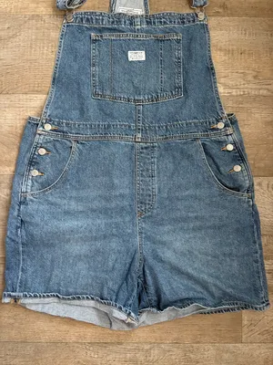 NWOT Levi's Women's Vintage Shortalls in Medium Wash Sz XL thumbnail 5