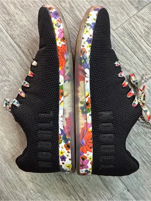 NOBULL Black/Floral Colorful Cross Trainer Training Shoes. Men's 10.5 Women's 12 thumbnail 4