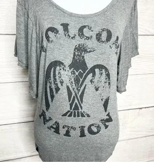Volcom Nation Gray & Black Flutter Sleeve Skate T-shirt Women’s Size Medium thumbnail 4