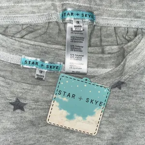 Star + Skye NWT Size 1X Gray Star Print 2 Pc. Pajama Set - Tank & Jogger Pants thumbnail 7