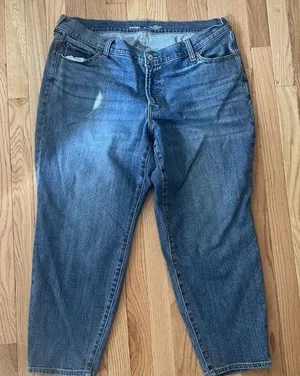 Old Navy Jeans Womens 20 Blue High Rise OG Straight Cotton Medium Wash Denim thumbnail 1