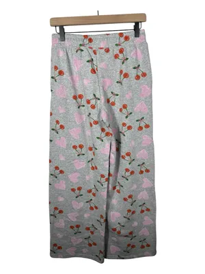 Zoe + Liv Lounge Pajama Pants Cherry‎ Heart Print Gray Women’s Size Small thumbnail 3