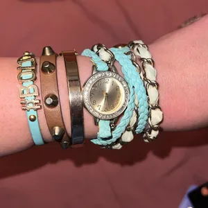 5 Wrap watches‎ and bracelets set lot Tan thumbnail 3