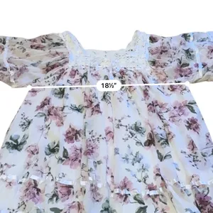 Olivaceous Floral Lace Babydoll Dress Women's Small Pink White Boho Cottage‎ thumbnail 11