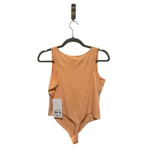 NWT lululemon Nulu Square-neck Bodysuit Peach Bellini Orange Size Large thumbnail 2