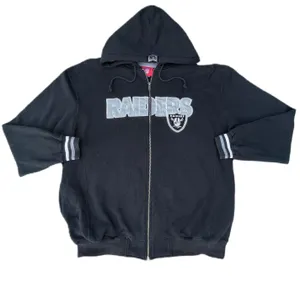 National Football League Las Vegas Raiders Football Black Hoodie Zip Up Sweater thumbnail 1