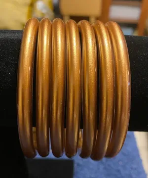 7pc Elegant Jelly filled light Gold thumbnail 1
