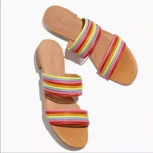 Madewell The Meg Leather Slide Sandals Size 9.5 thumbnail 1