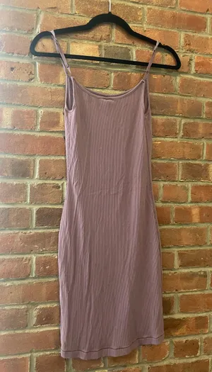 SKIMS Purple Mini Ribbed Dress thumbnail 2