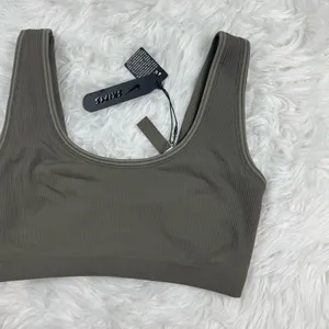 Nike Skims Ribbed Seamless Scoop Bra Dusty Oakmoss Dune Size Small thumbnail 4