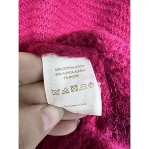 Free People All Mine Sweater Raspberry Size XS Pink V Neck Alpaca Wool thumbnail 6