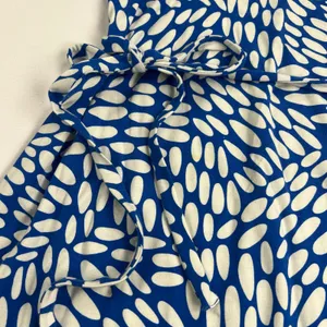 Boden Amelie Jersey Cap Sleeve Belted Dress Soft Stretch Blues White Size 10 thumbnail 8