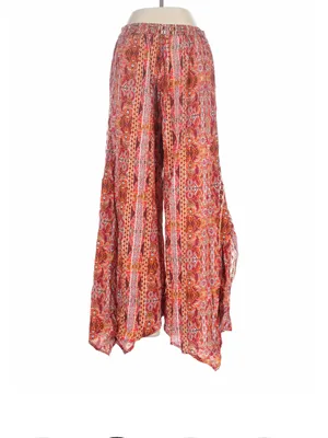 Earthbound Bohemian Wide-Leg Printed Pants - Red Multi thumbnail 2