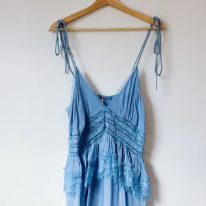 NWOT Free People Women’s Intimately x Revolve Kiki Slip in Chambray Blue thumbnail 9