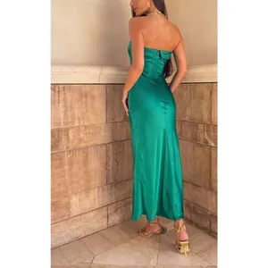 Runaway the label LEILA SLIP DRESS emerald XS NWT‎ holidays party thumbnail 2