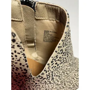 Serra‎ Ankle Booties Womens 8 Tan Black Animal Print Block Heel Pointed Toe Boot thumbnail 4