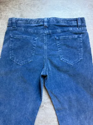 Theory Blue Corduroy Pants Size 2 Low Rise Flare Bootcut Retro Y2K Style thumbnail 4