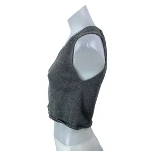 Aritzia Wilfred Basque Women's Gray Sleeveless Knit Cropped Sweater Vest Top S thumbnail 2