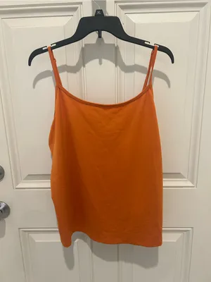 Lane Bryant Slim-Strap Scoop Tank Top - Rust Orange thumbnail 4