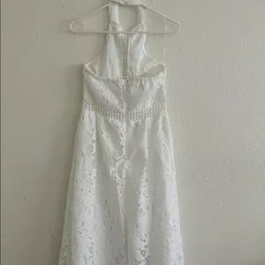 Elegant White Lace Halter Dress by EillyBazaar thumbnail 3