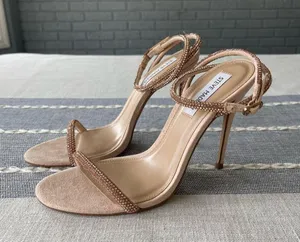 Steve Madden Breslin Blush Heels Rhinestones Size 8 Rose Gold thumbnail 4