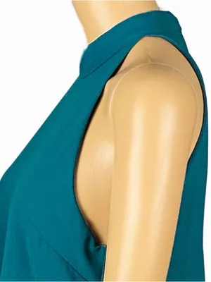 LOVERS + FRIENDS Teal Halter High Neck Swing Mini Dress Pockets Size XS thumbnail 7