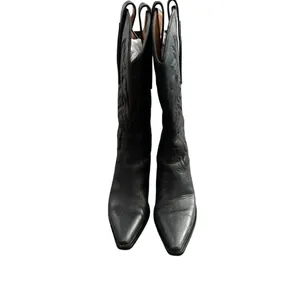 Jeffrey Campbell Dagget Western Boots Womens 7 Black Leather Cowboy New With Box thumbnail 4