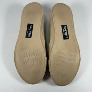 Sperry Women's Seaside Perforated Slip-On Sneakers Tan Beige - Size 6M thumbnail 5