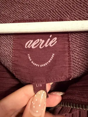 Aerie Sweater Oversized Pullover Quarter-Zip thumbnail 3