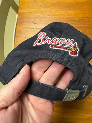Braves Black and Cream Baseball Hat with Red 'A' sequined Patch thumbnail 2