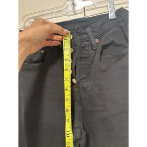 Levi's Black Denim Jeans W25 L30 Button Fly Raw Hem thumbnail 4