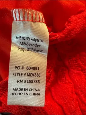 Amable by Mable Lace Maxi Orange Dress(Size Medium) thumbnail 9
