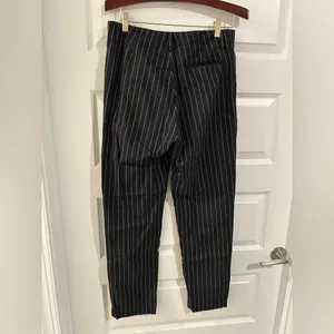 Lauren Ralph Lauren Pinstripe Pants Black White Size 10 thumbnail 6