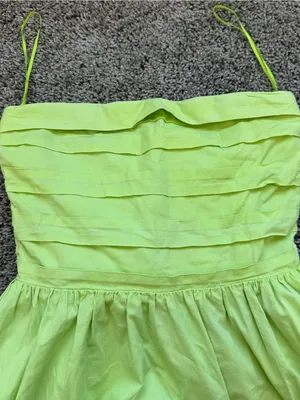 Wayf Lime Green Midi Dress with Spaghetti Straps thumbnail 3