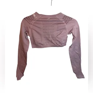 Gymshark Dusty Pink Seamless Glow Cropped Active Top thumbnail 2