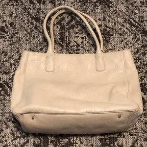 Kate Spade cream pin hole medium tote, 3 pocket‎ thumbnail 1