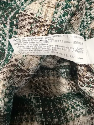 Zara Green, Cream & Brown Tweed Jacket thumbnail 5