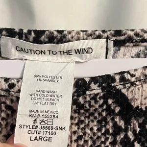 Caution to the Wind High neck snake print tank thumbnail 3