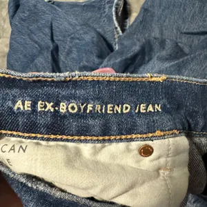 American Eagle Outfitters Ex Boyfriend Ripped Wide Leg Jeans - Dark Blue thumbnail 5