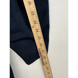 Madewell Sculptural-Sleeve Pleated Mini Dress Navy Cotton Button Front Size 2 thumbnail 11
