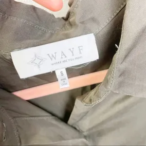 WAYF‎ Olive Green Long Sleeve Button Down Dress Small thumbnail 10