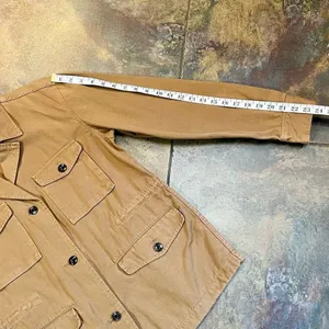 J. Crew Brigadier Utility Jacket Coat Khaki Military Cinch Waist Size Small thumbnail 4