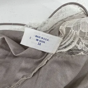 Vintage Pollinaise Silver Grey Cream Lace Camisole Nylon Womens 34 thumbnail 5