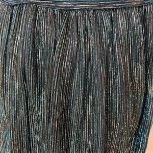 New LULUS Ailey Metallic Teal Twist Back Skater Dress Womens Size L Mini Party‎ thumbnail 8