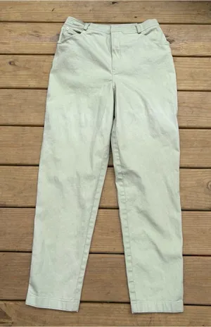 Ellen Tracy Company Women’s Size 4 Sage Green Stretch Straight Leg Pants thumbnail 1