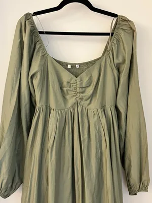 Baltic Born Annalisa Midi Dress in Olive Green Size S NWOT thumbnail 5