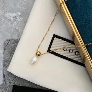 18K Gold Plated White Pearl Pendant Necklace for Women, Pearl Necklace thumbnail 4